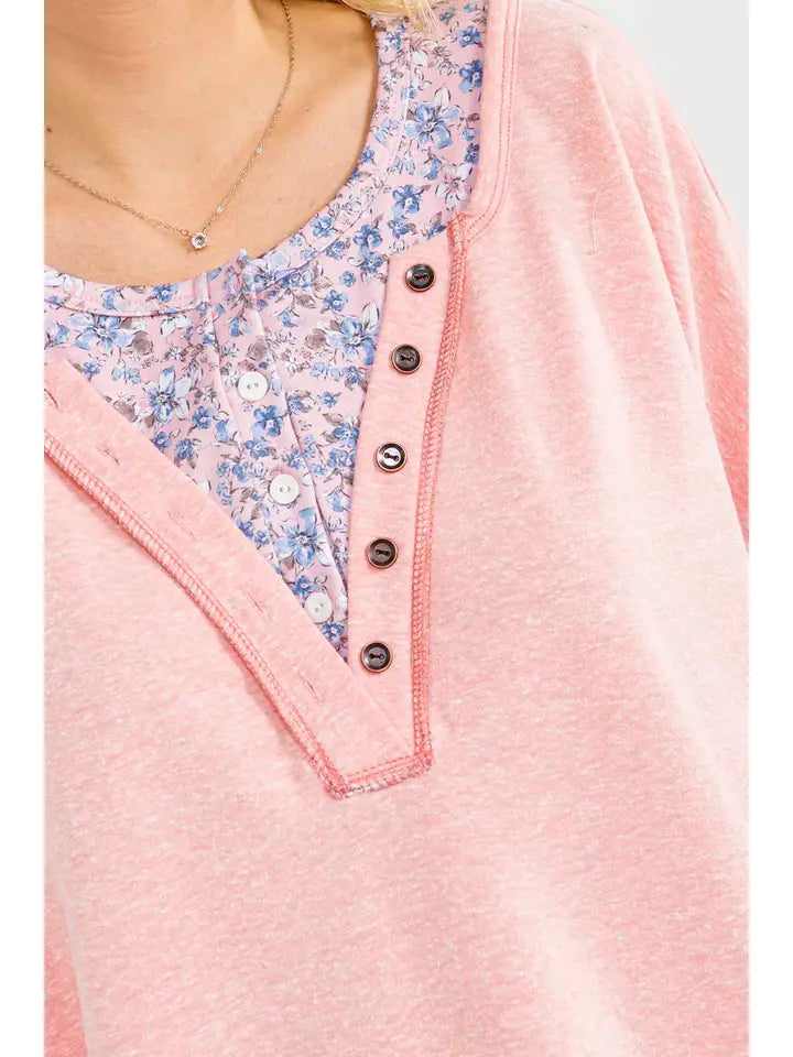 Blush Meadow Layered Top
