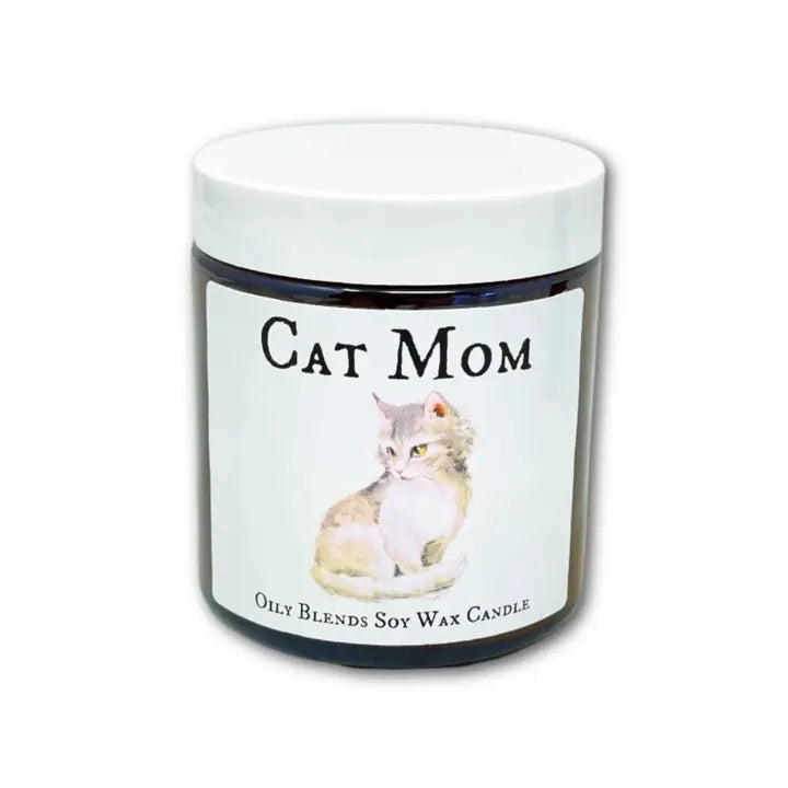 Cat Mom Message Candles