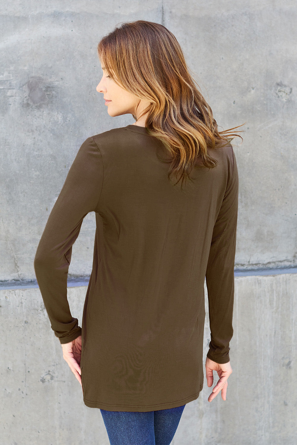 New Year DOORBUSTER Basic Bae Full Size Round Neck Long Sleeve Top
