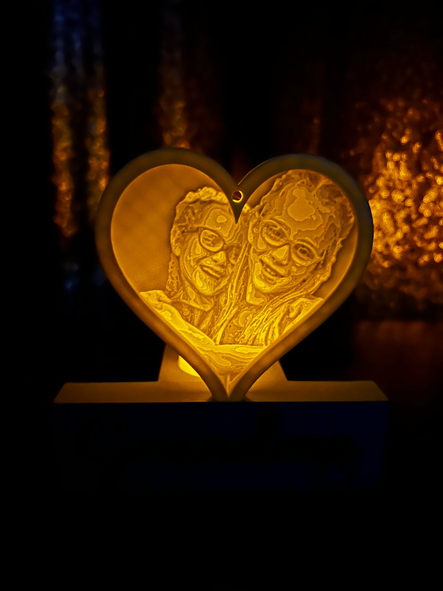 Made by Mike: CUSTOM Name AND Photo Heart 3D Print