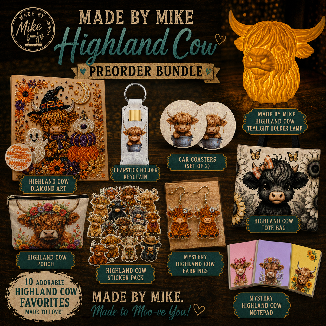 Made by Mike Highland Cow Bundle PREORDER