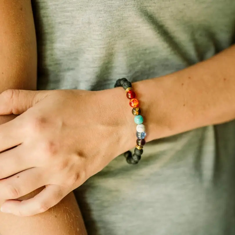 Multi Colored Lava Stone Diffuser Bracelets