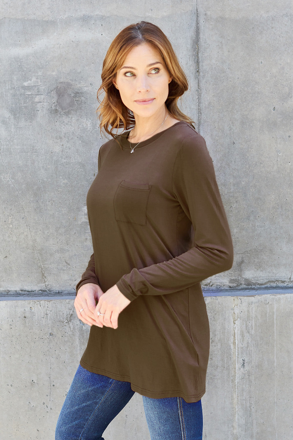 New Year DOORBUSTER Basic Bae Full Size Round Neck Long Sleeve Top