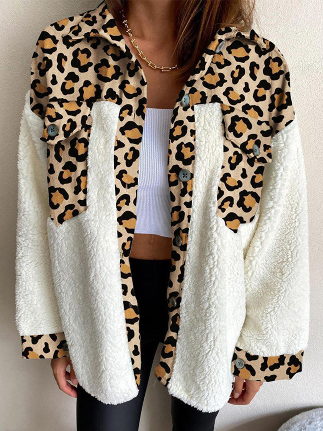 Fuzzy Button Up Long Sleeve Jacket - 5 Colors!