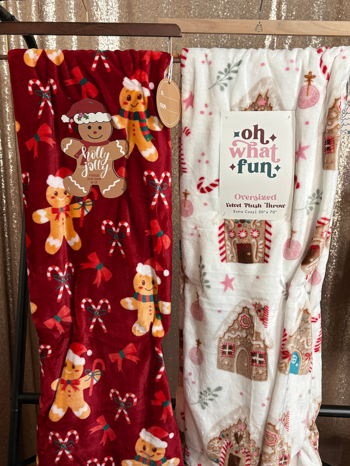 50”x70” Velvet Plush Holiday Printed Throw Blanket
