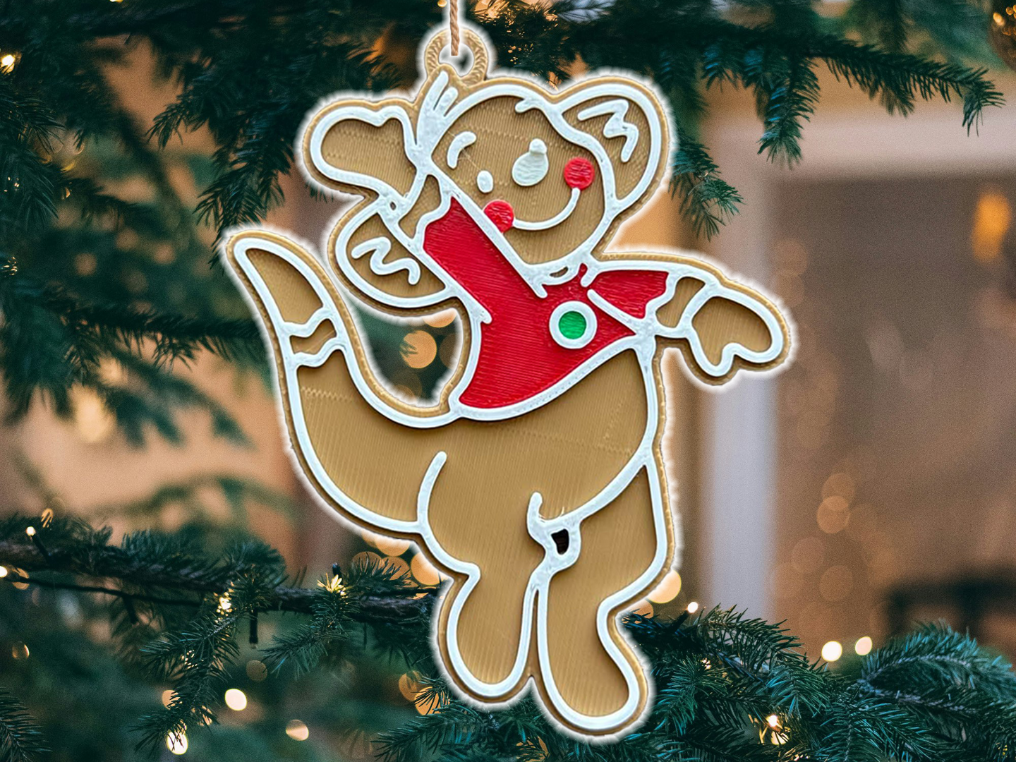 Made By Mike: Gingerbread Character 3D Printed Ornament