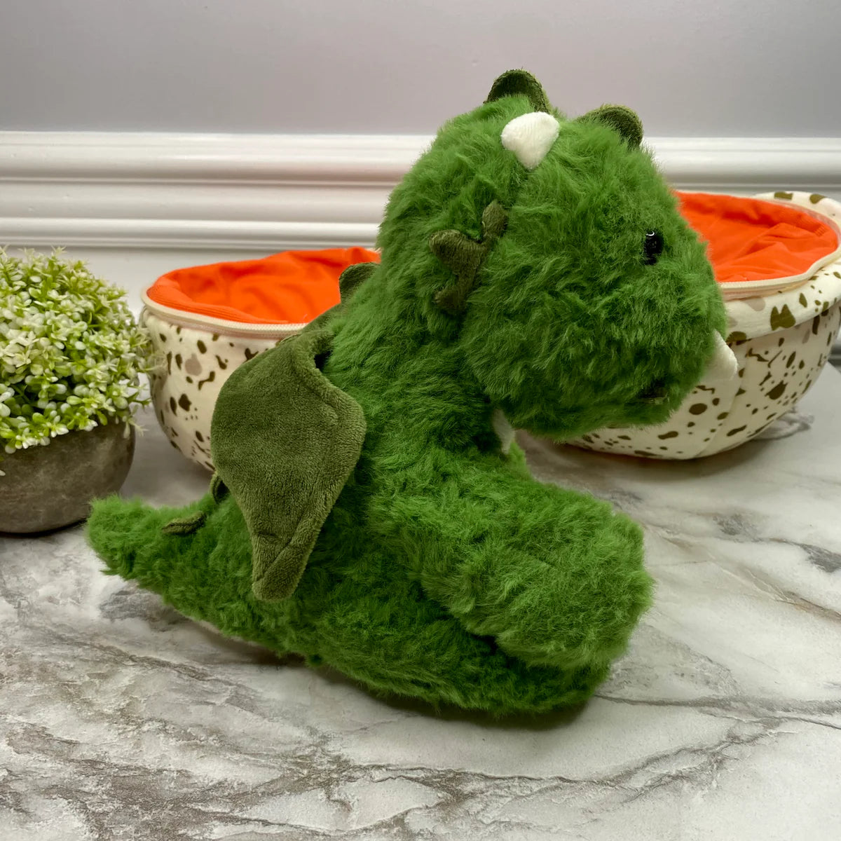 HUGE Plush Winged Dragon Zip Egg Toy