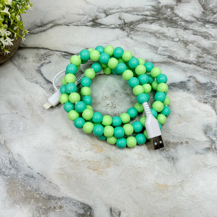 Charging Cord - Beaded #1 Mint