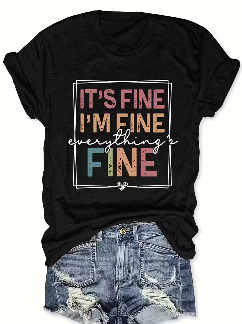 Preorder Women's Plus Size It's Fine T-Shirt