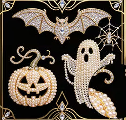 Preorder Bat, Ghost & Pumpkin Pearl Painting Kit