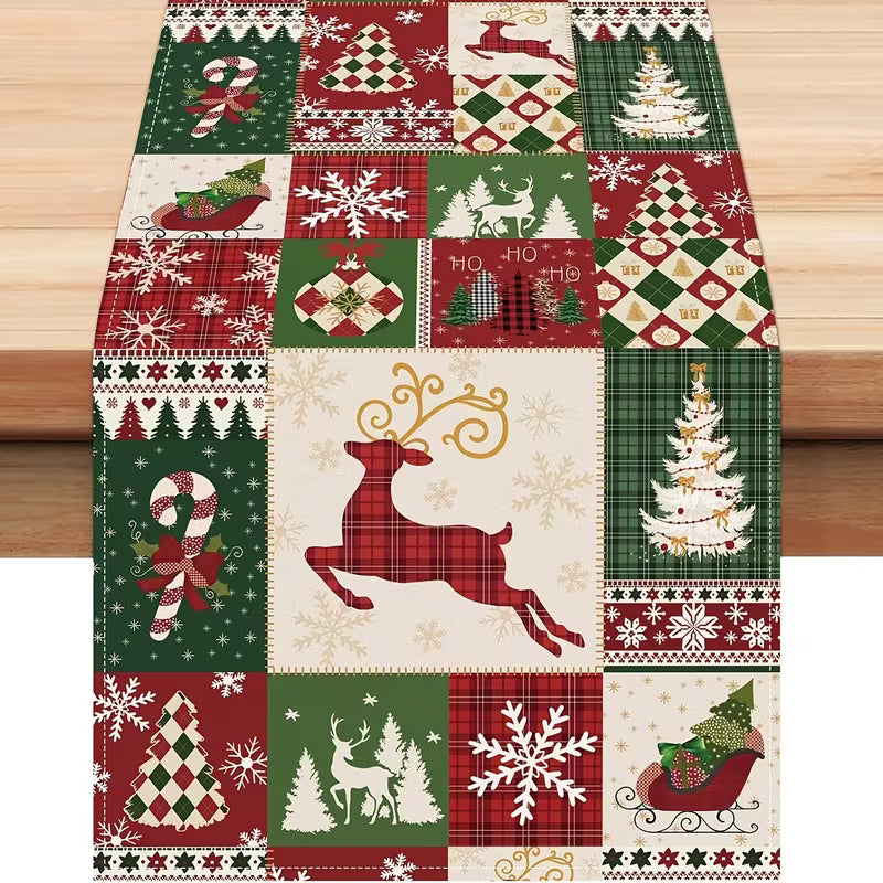 Preorde Reindeer Patchwork Table Runner