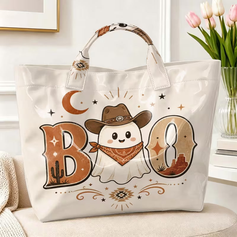 Glossy PVC Boo Tote Bag