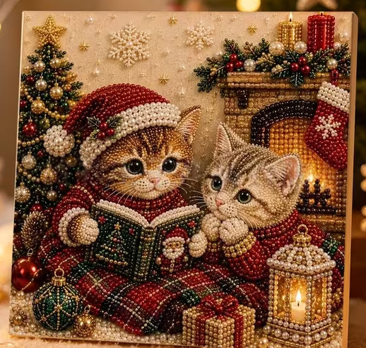 Preorder Reading Kittens Pearl Painting Kit