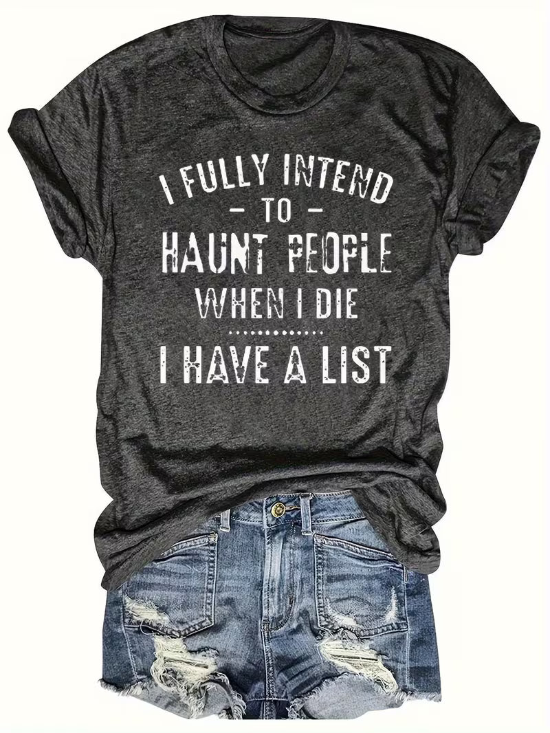 Unisex I Have A List Vinyl Graphic T-Shirt