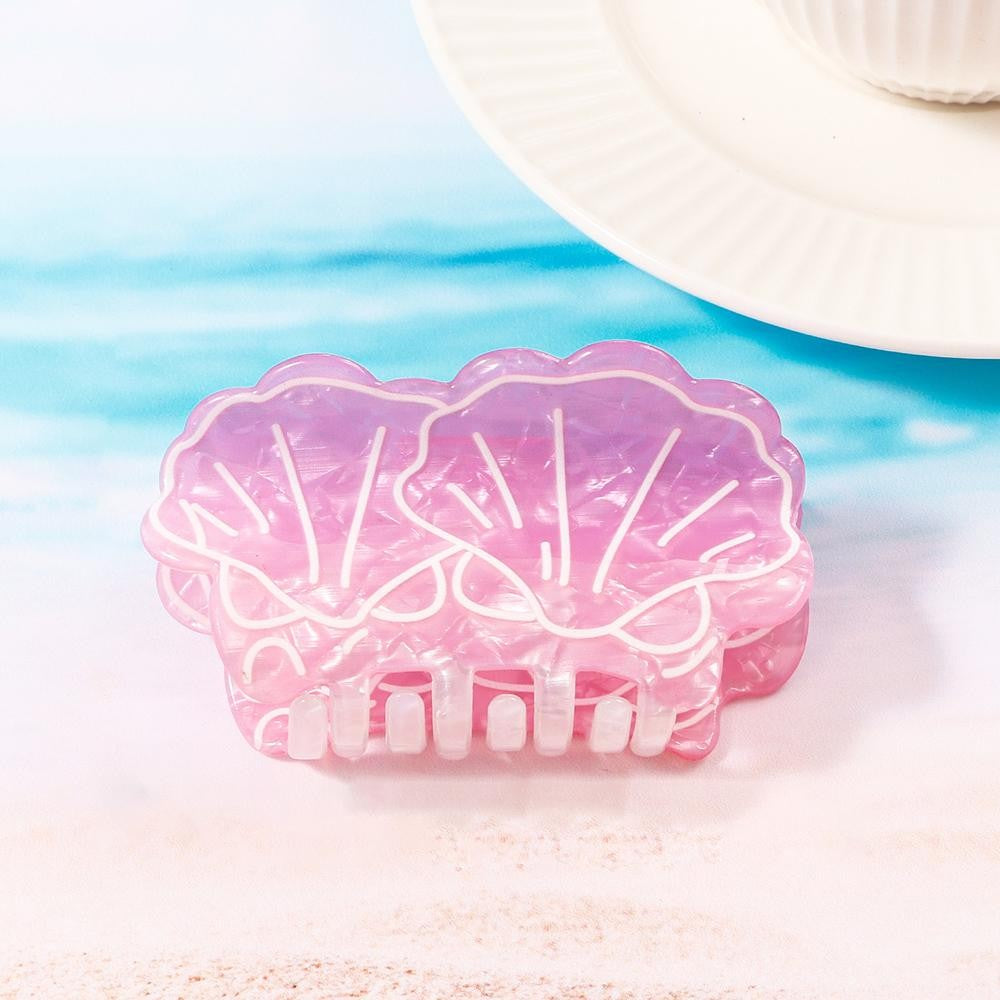 Marbled Acetate Shells Claw Hair Clip