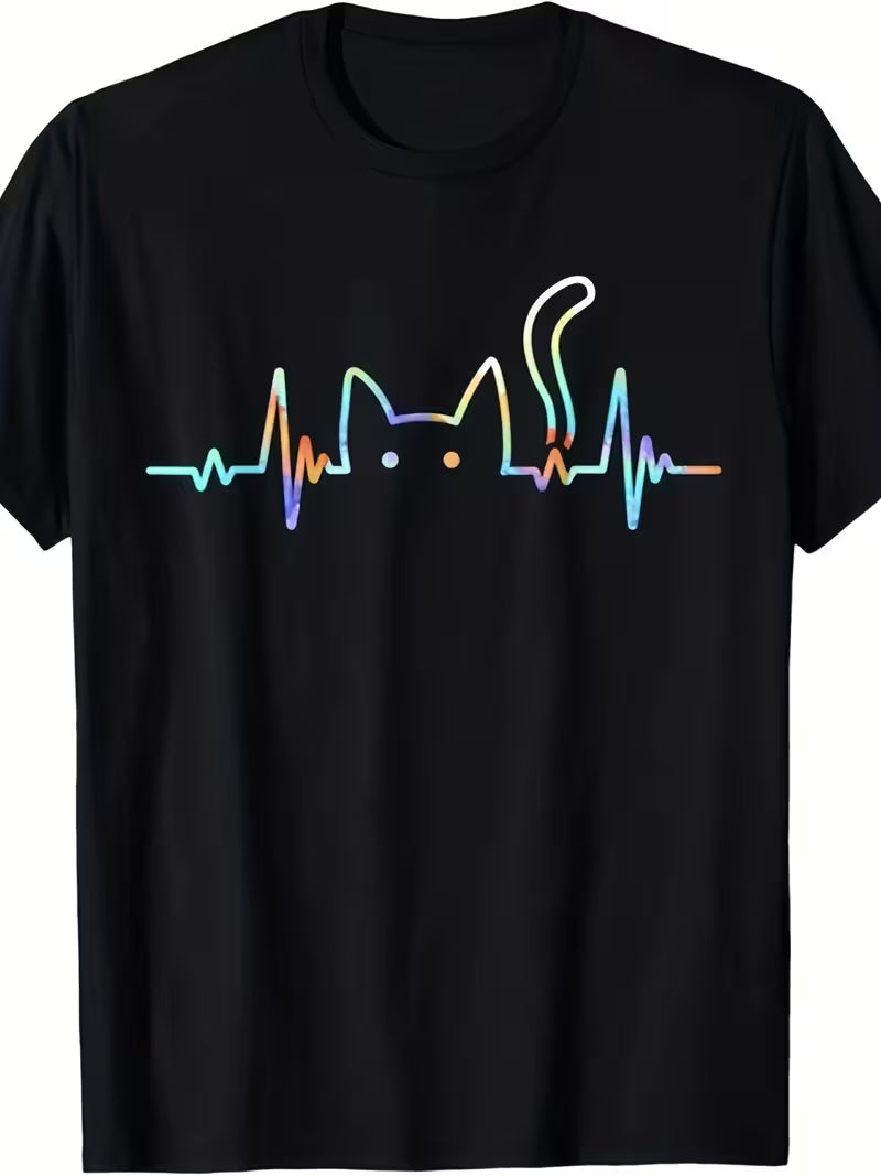 Unisex Cat Lover Vinyl Graphic T-Shirt