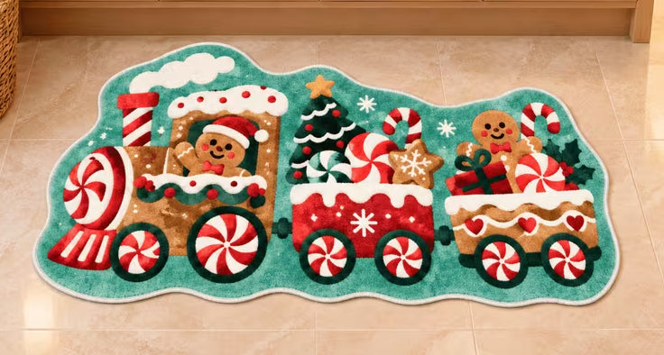 Train Shaped Bath/Bedroom/Kitchen Rug
