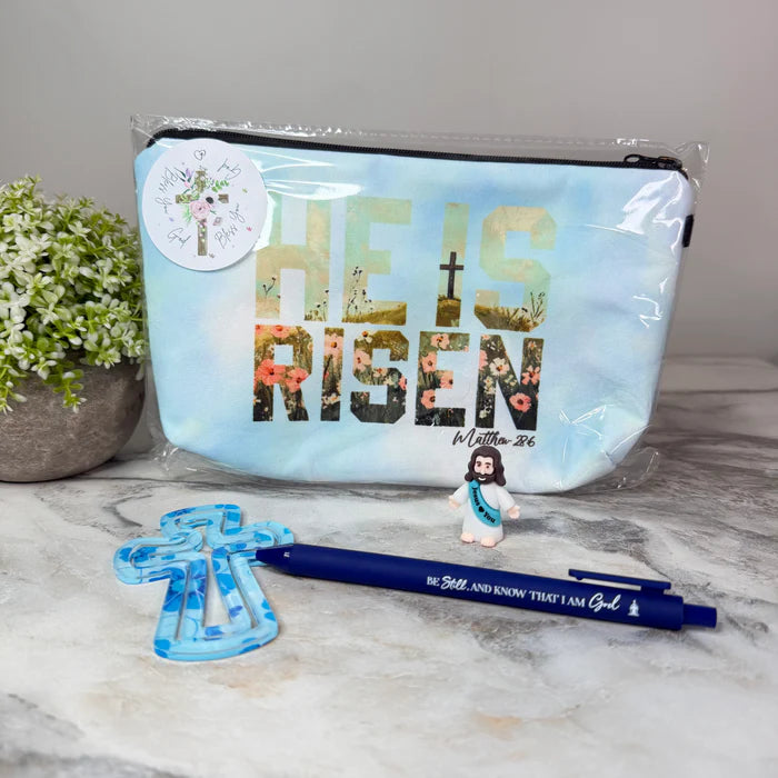 Pouch Bundle - Religious - Blue He Is Risen