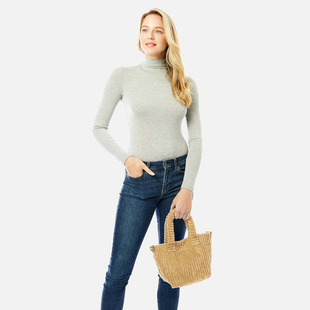 Thick Fuzzy Cord Hand Bag With Matching Removable Adjustable Cross Body Strap