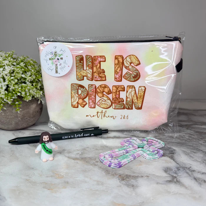Pouch Bundle - Religious - Pink He Is Risen