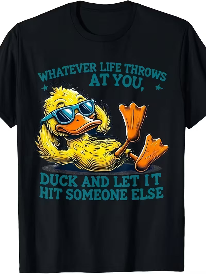 Unisex Duck Vinyl Graphic T-Shirt