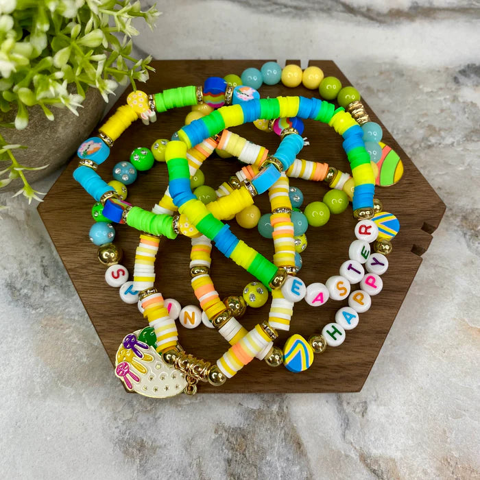 One Mystery Bracelet - Clay + Bead - Easter Mix #8