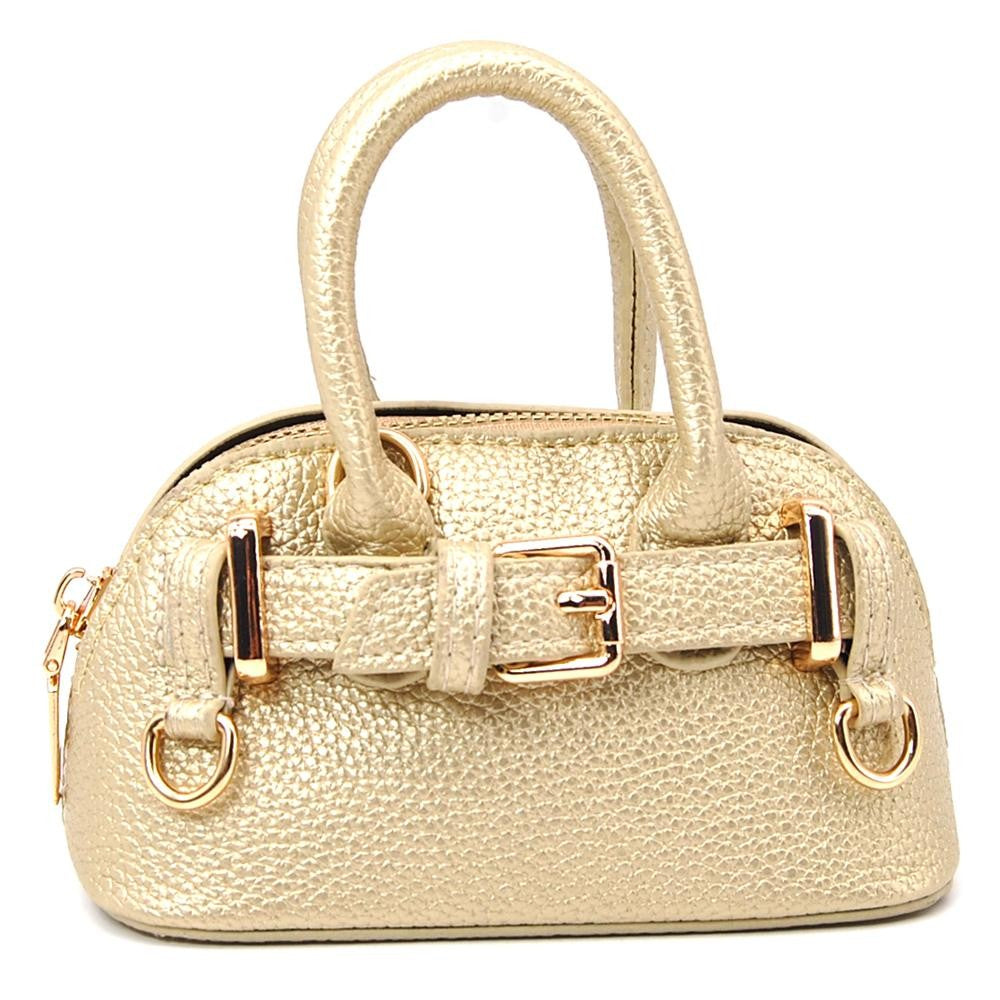 Vegan Leather Cross Body Tote Bag With Buckle Detail