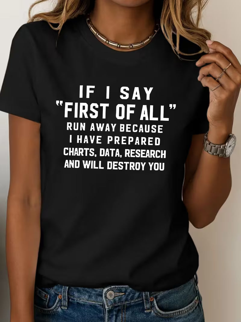 Women's First Of All Vinyl Graphic T-Shirt