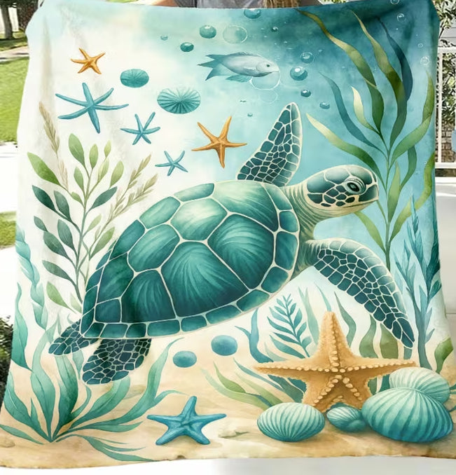 Preorder 50 x 60 Turtle Flannel Blanket