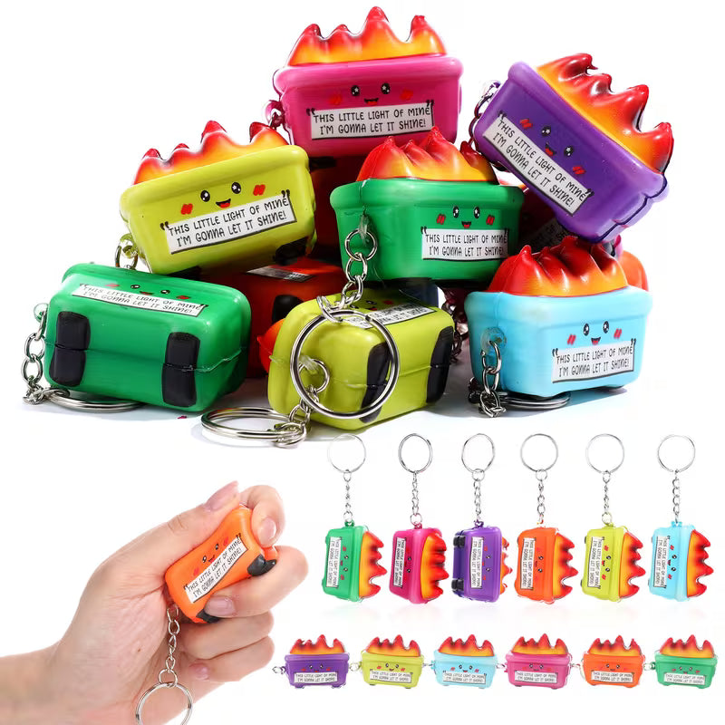 Mystery Color Dumpster Fire Keychain