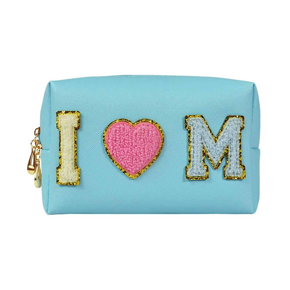 'I Heart Mom' Chenille Patch Pouch