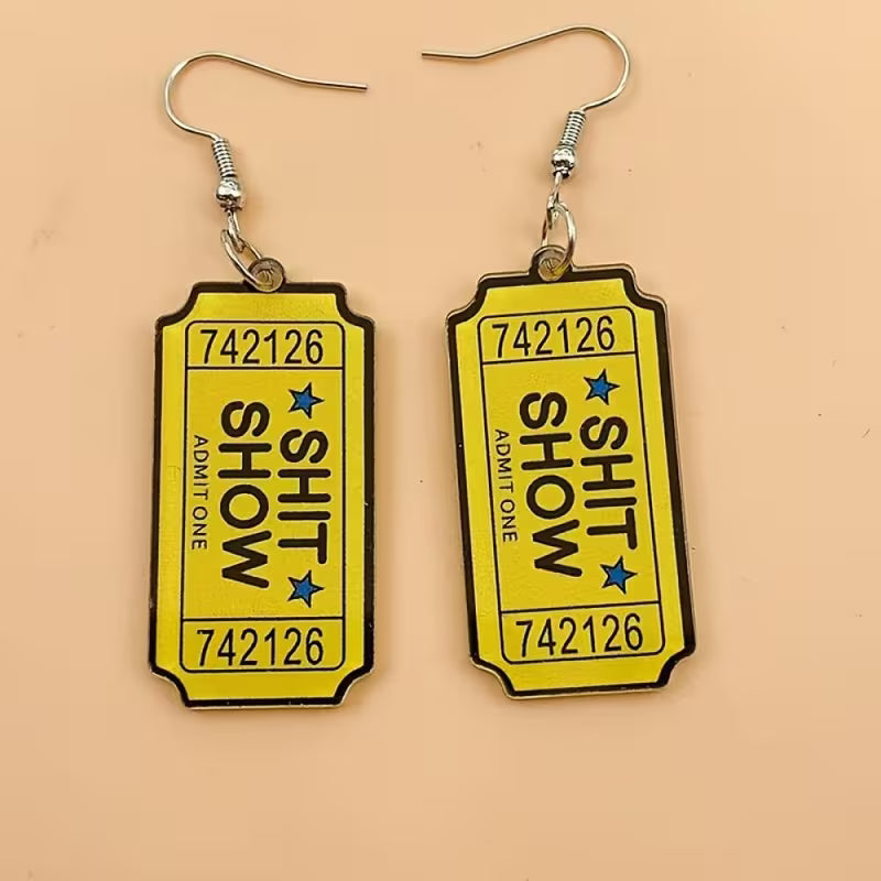 Show Ticket Earrings