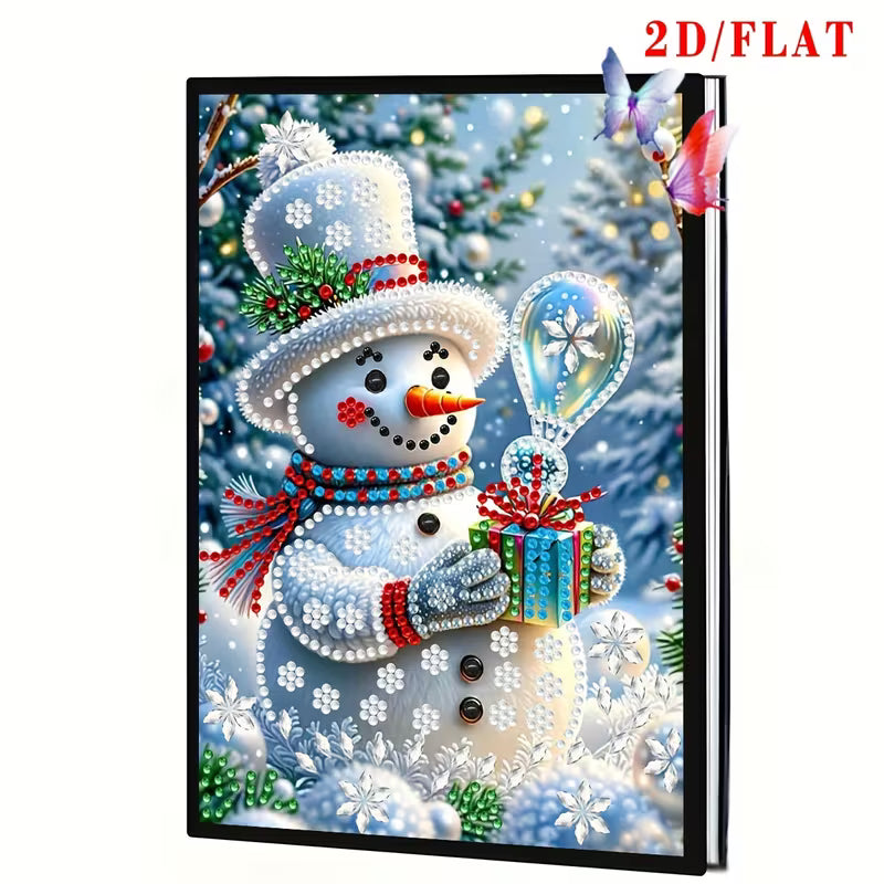 Snowman Diamond Art Painting Notebook Kit
