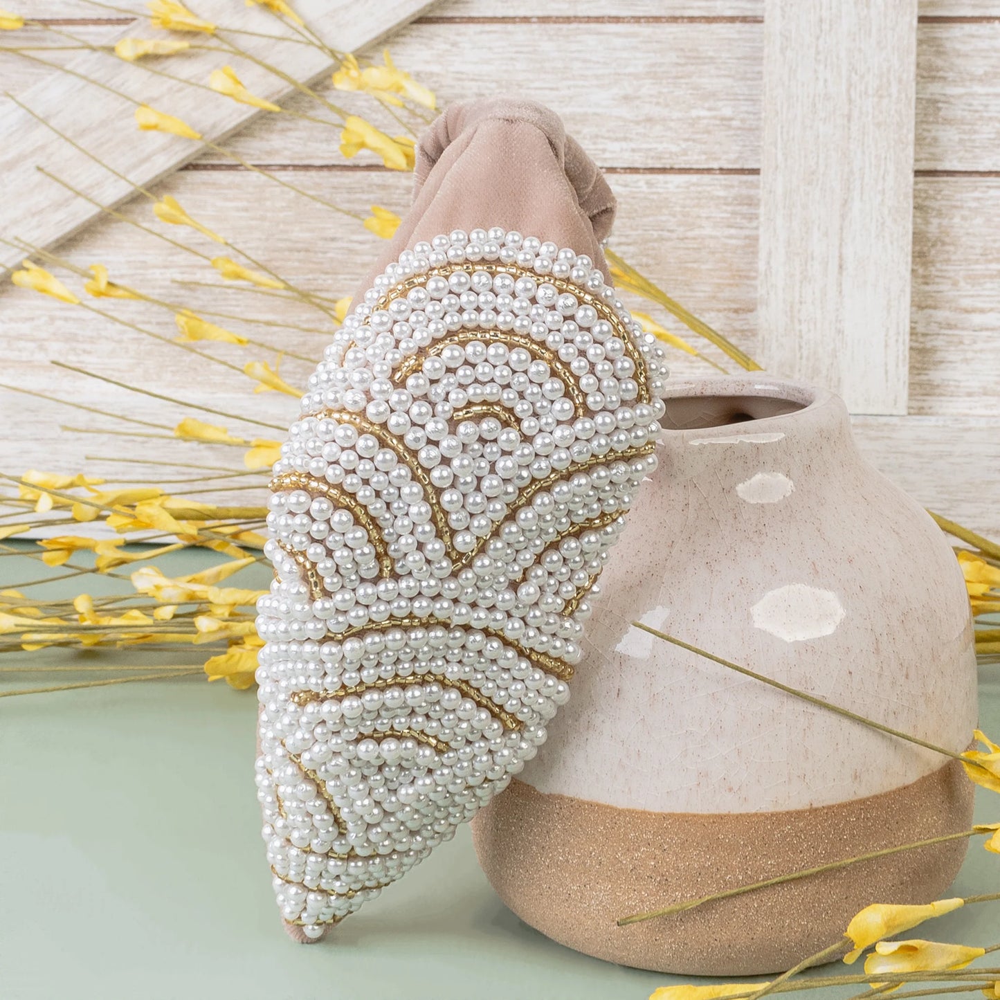Pearl Headband - Gold