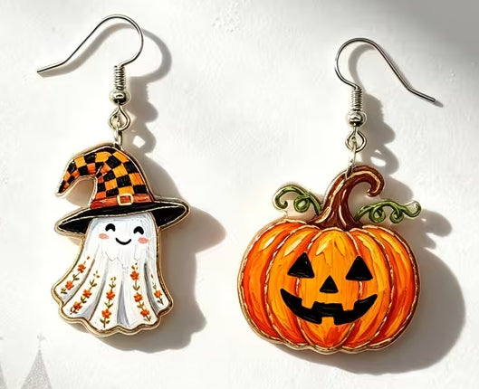 Ghost & Pumpkin Earrings