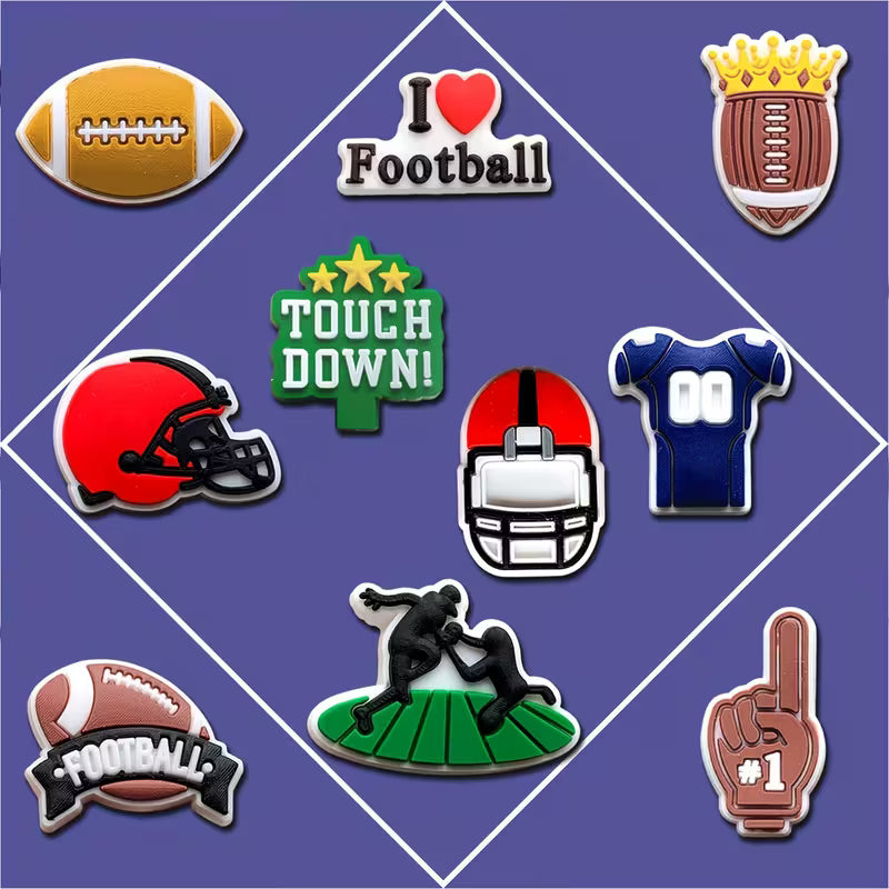 10 Fottball Shoe Charms