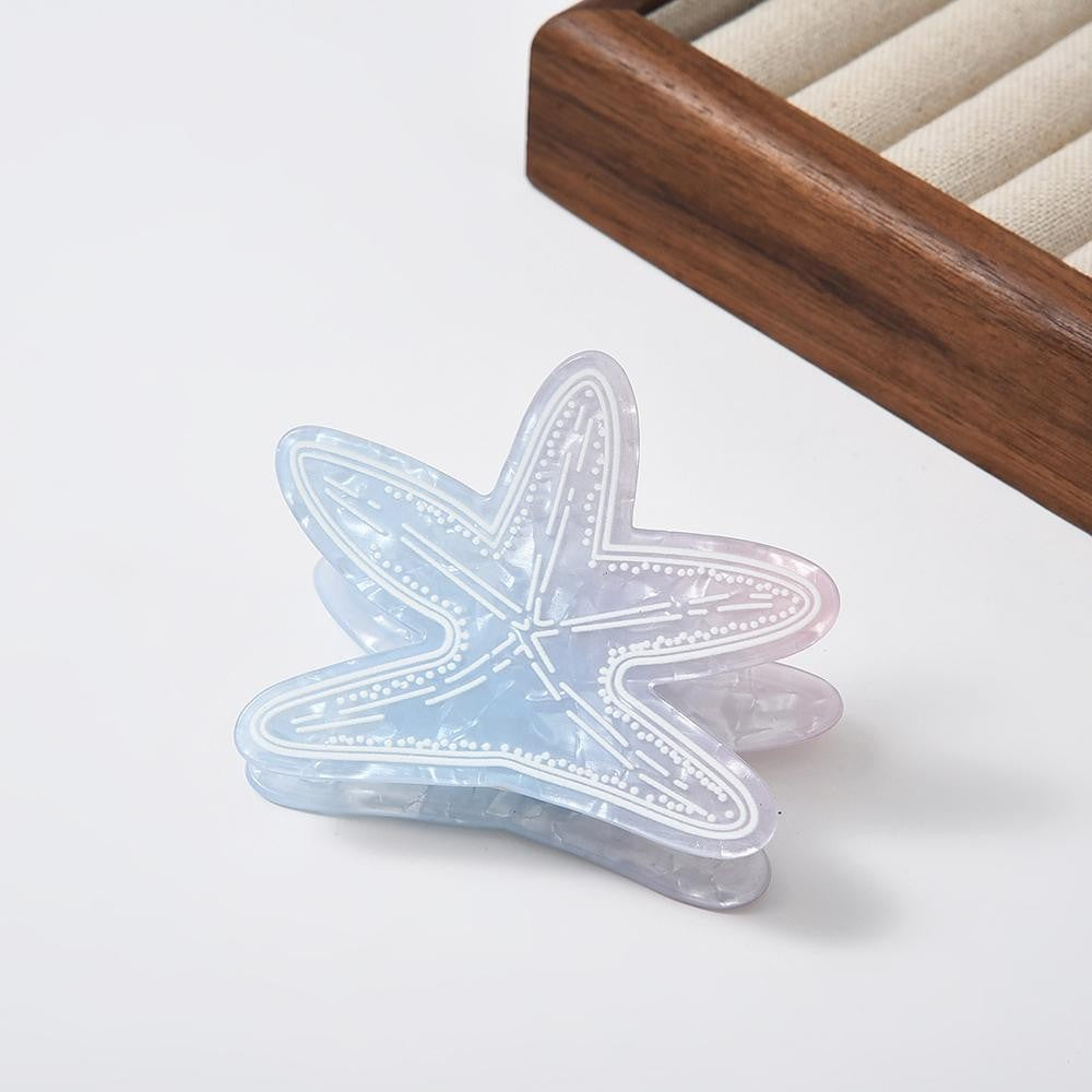 Sea Creature Marbled Acetate Claw Hair Clip