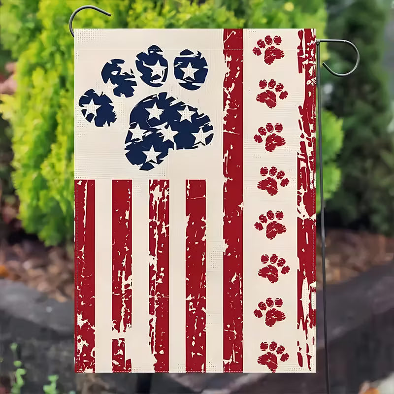 Paw Print Garden Flag