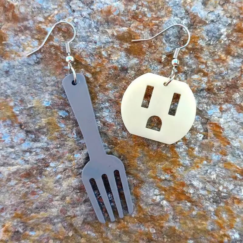Fork & Socket Earrings