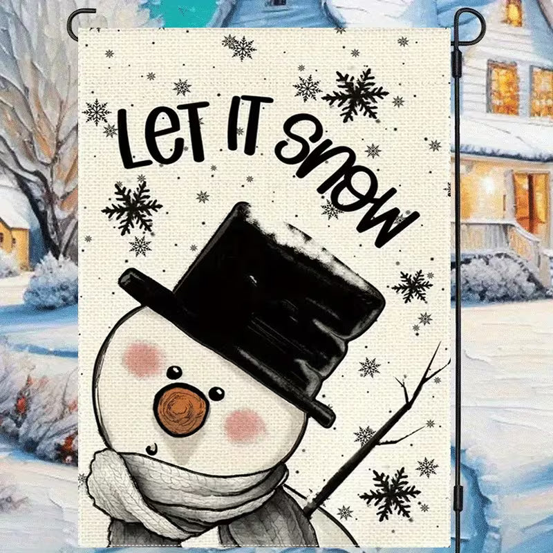 Let It Snow Garden Flag