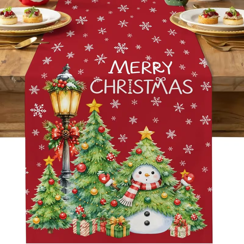 Preorde Snowman Tree Table Runner