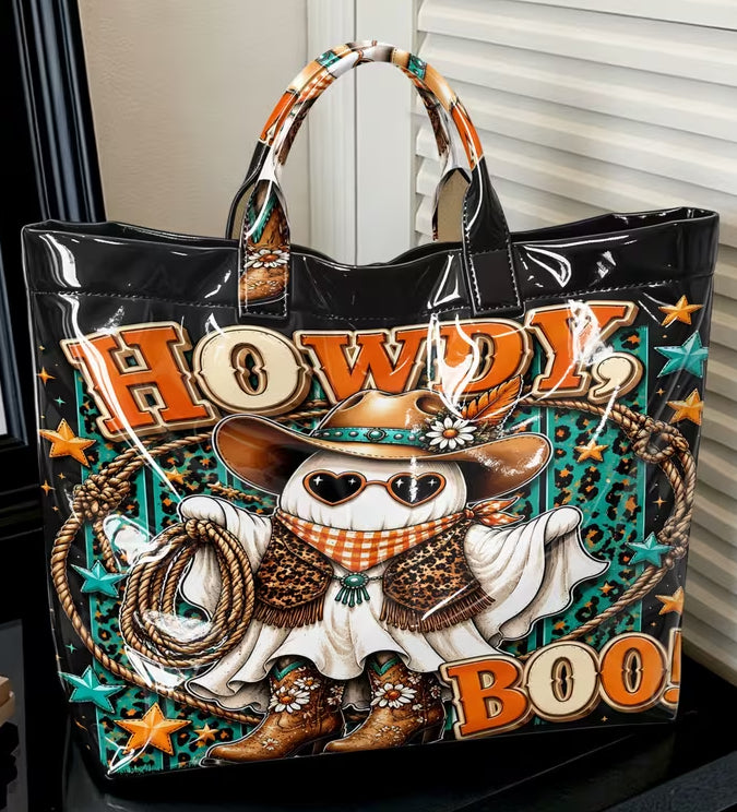Glossy PVC Howdy Boo Tote Bag