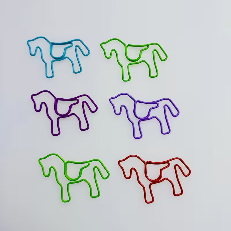 10 Horse Paper Clips - Mystery Colors