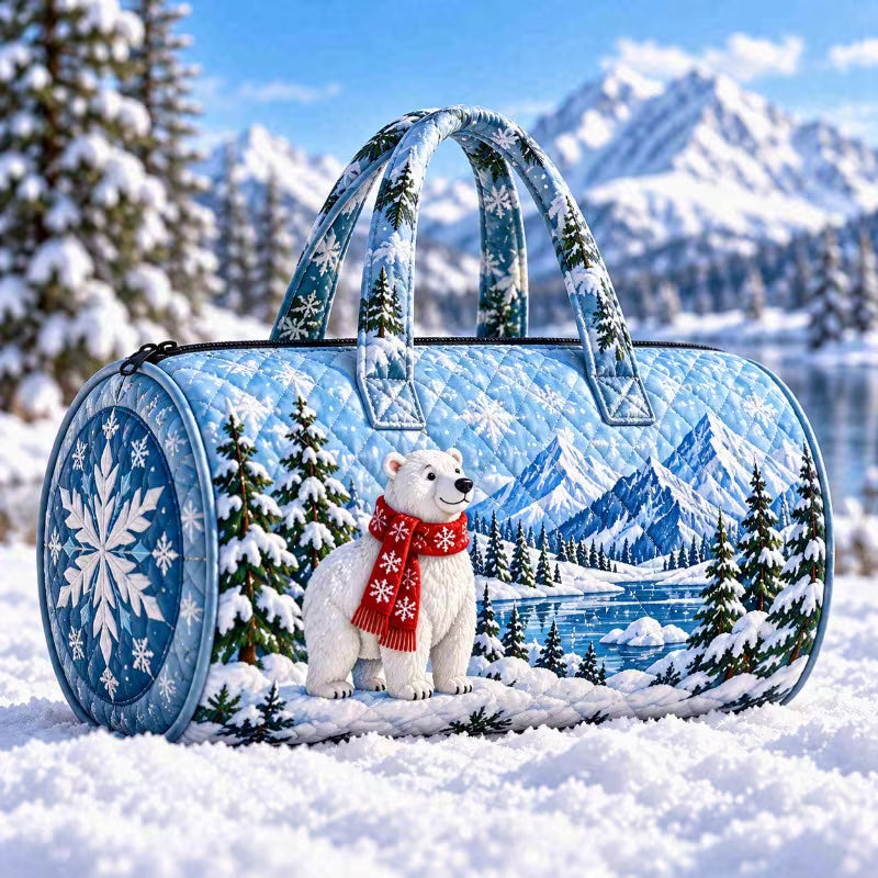 HOLIDAY SPECIAL! Polar Bear Weekender Quilted Duffle PREORDER