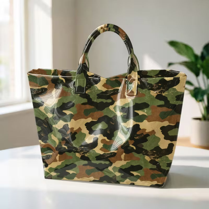 Glossy PVC Camos Tote Bag