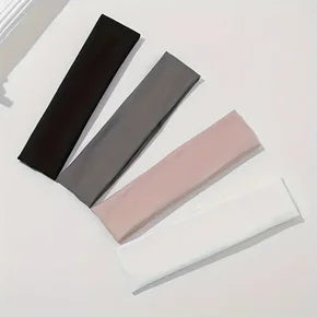 Solid 4 Pack Sports Headbands