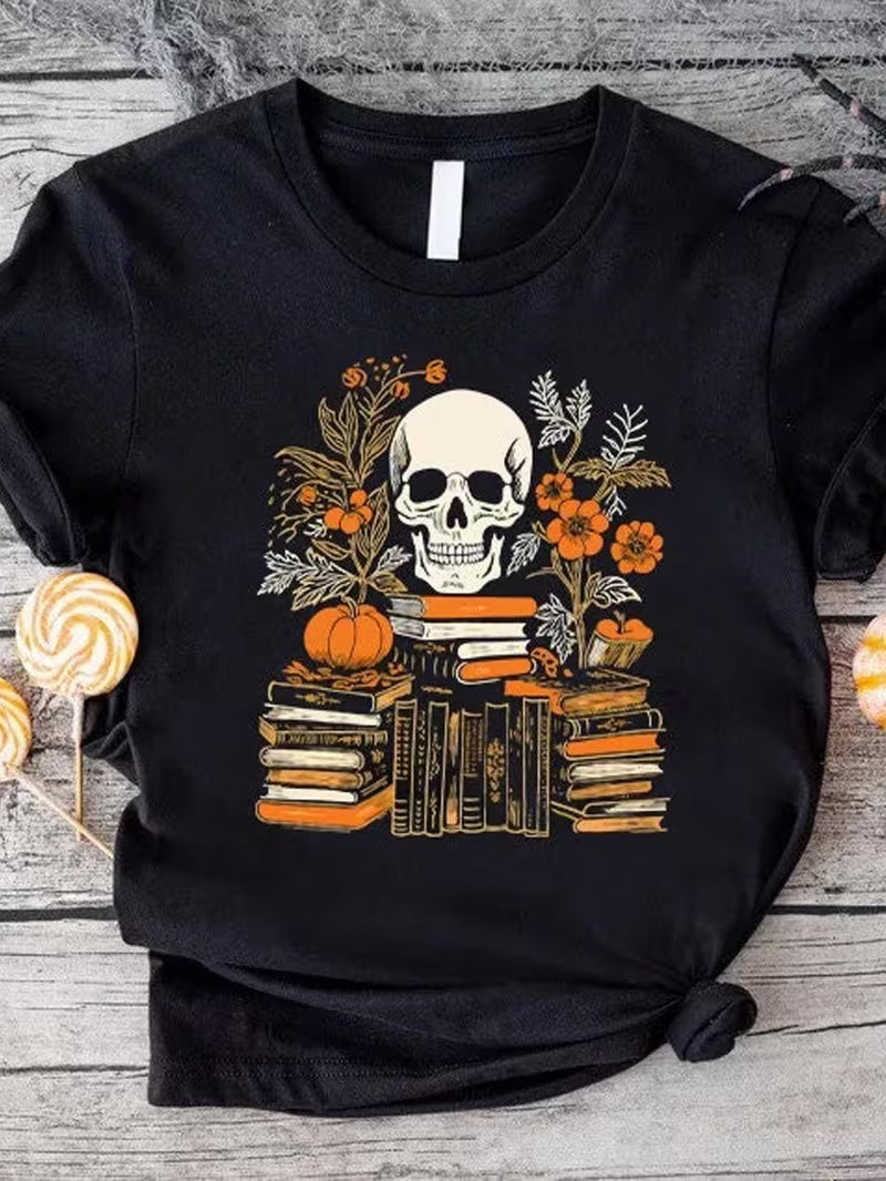 Skull & Books UNISEX Vinyl Graphic