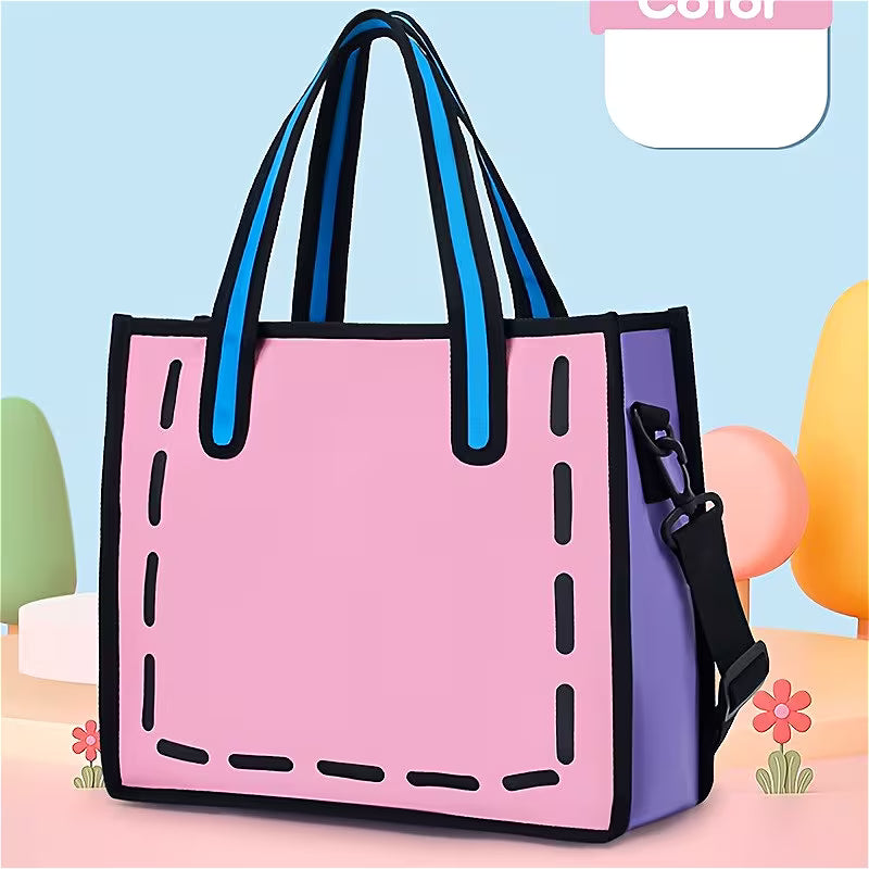 2D Cartoon Style Tote