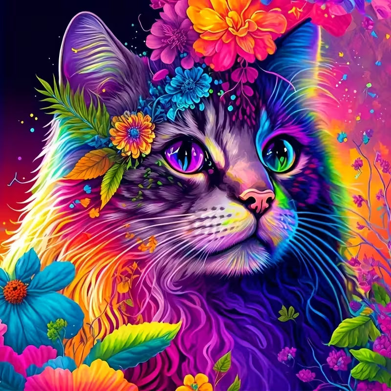 Colorful Cat Diamond Art