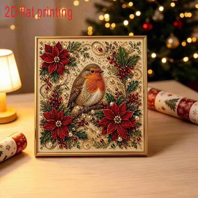 Christmas Bird Pearl Diamond Art Painting Kit